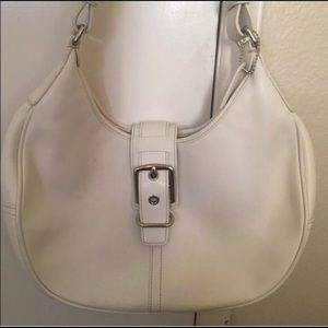 Coach white leather